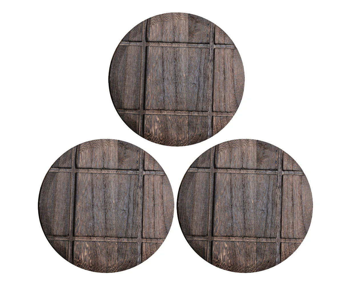 3 Pack Wooden Hot Vegetable Pot Runners Wooden Rustic Placemats Decorative Countertop Heat Mats