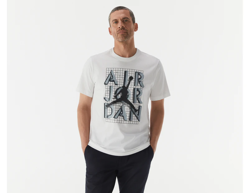 Nike Men's Jordan Stacks Graphic Tee / T-Shirt / Tshirt - White