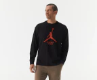 Nike Men's Chicago Bulls Jordan NBA Long Sleeve Tee / T-Shirt / Tshirt - Black