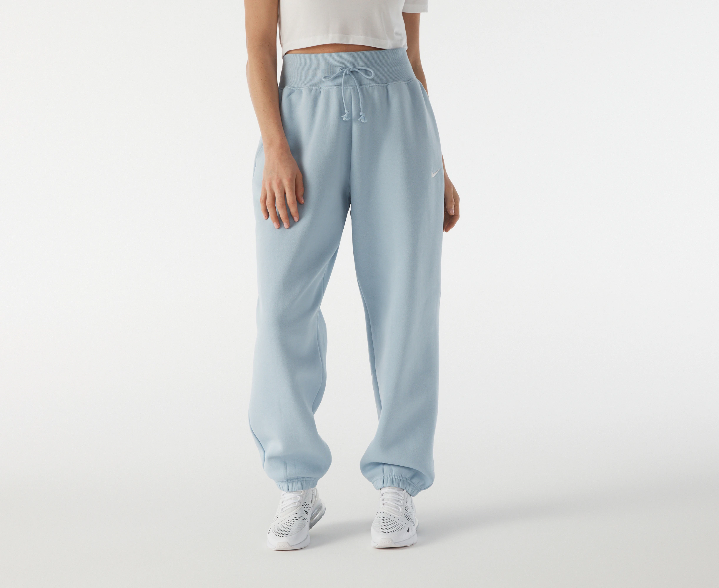 Nike Sportswear Women's Phoenix Fleece High-Waisted Joggers / Tracksuit Pants - Light Armoury Blue