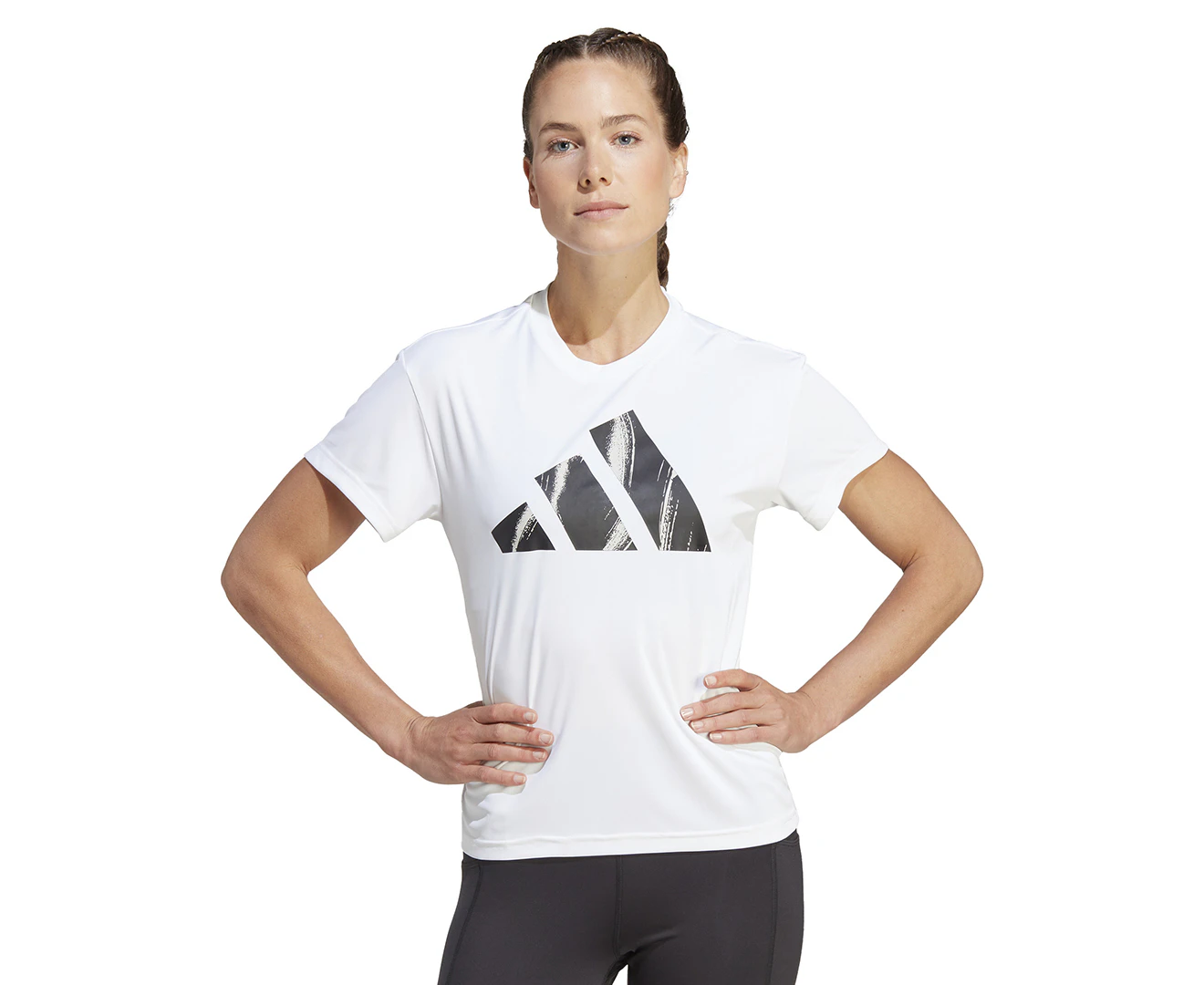 Adidas Women's Run It Brand Love Tee / T-Shirt / Tshirt - White