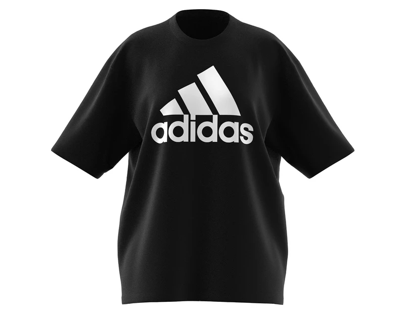 Adidas Women's Essentials Big Logo Boyfriend Tee / T-Shirt / Tshirt - Black/White