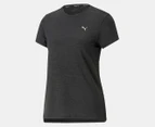 Puma Women's Run Favourite Heather Tee / T-Shirt / Tshirt - Black