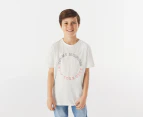 Tommy Hilfiger Youth Boys' Circular Graphic Tee / T-Shirt / Tshirt - White