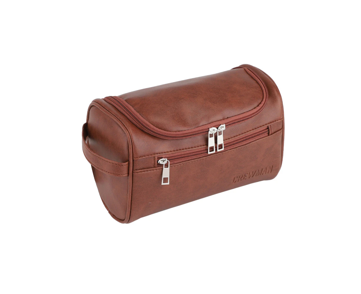 Crewman Tan Hanging Toiletry Bag Perfect For Travel And Storage