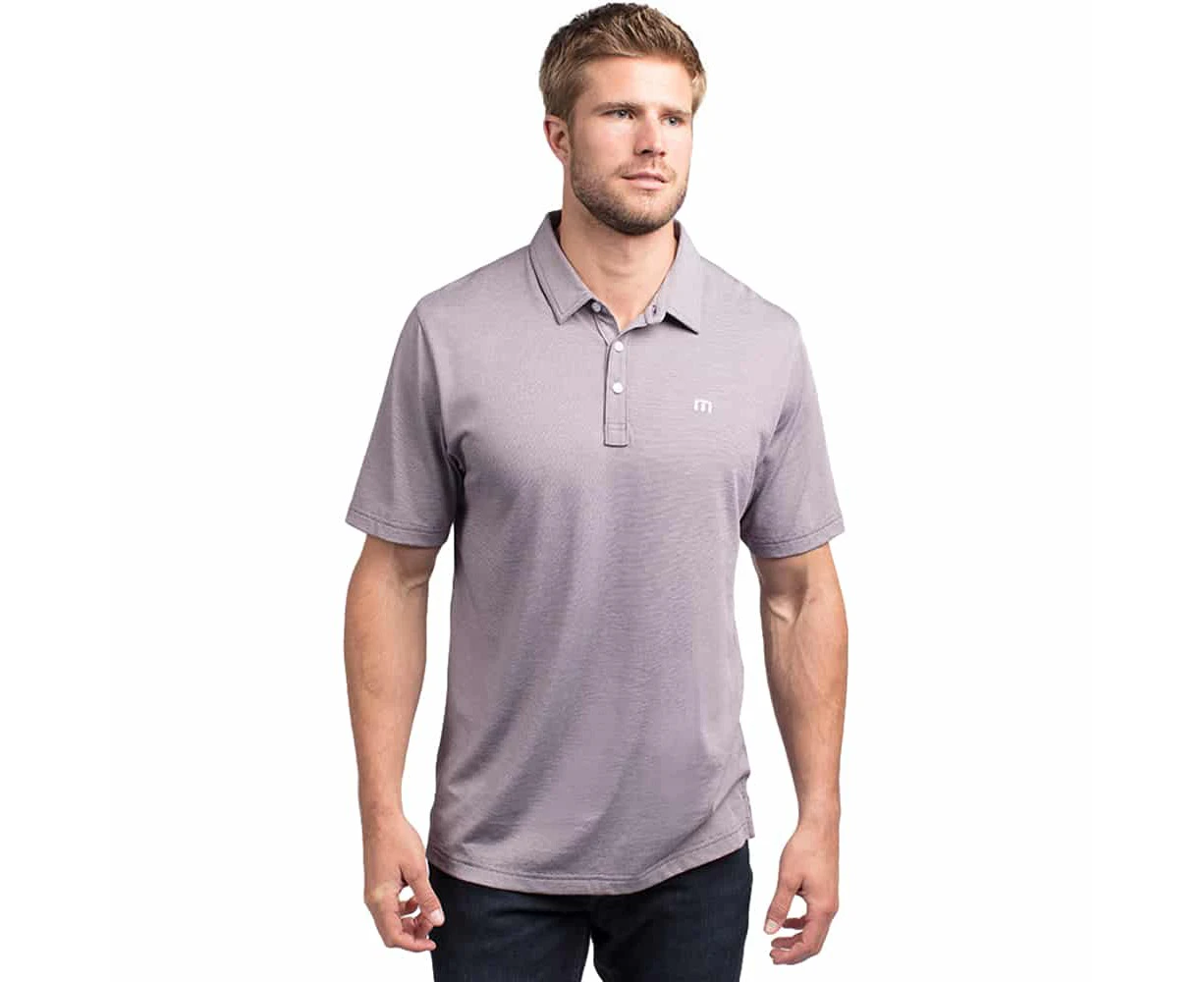 TravisMathew The Zinna Polo Shirt - Blackberry Cordial/White