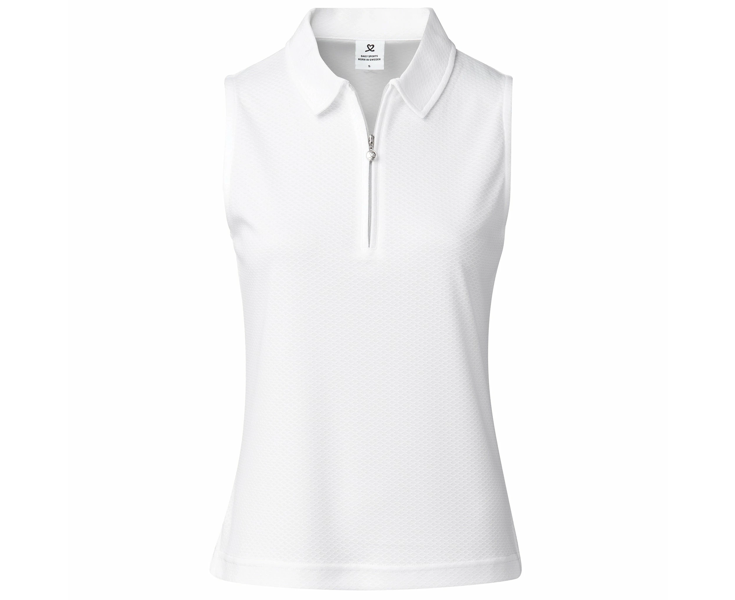 Daily Sports Ladies Peoria Sleeveless Polo Shirt - White