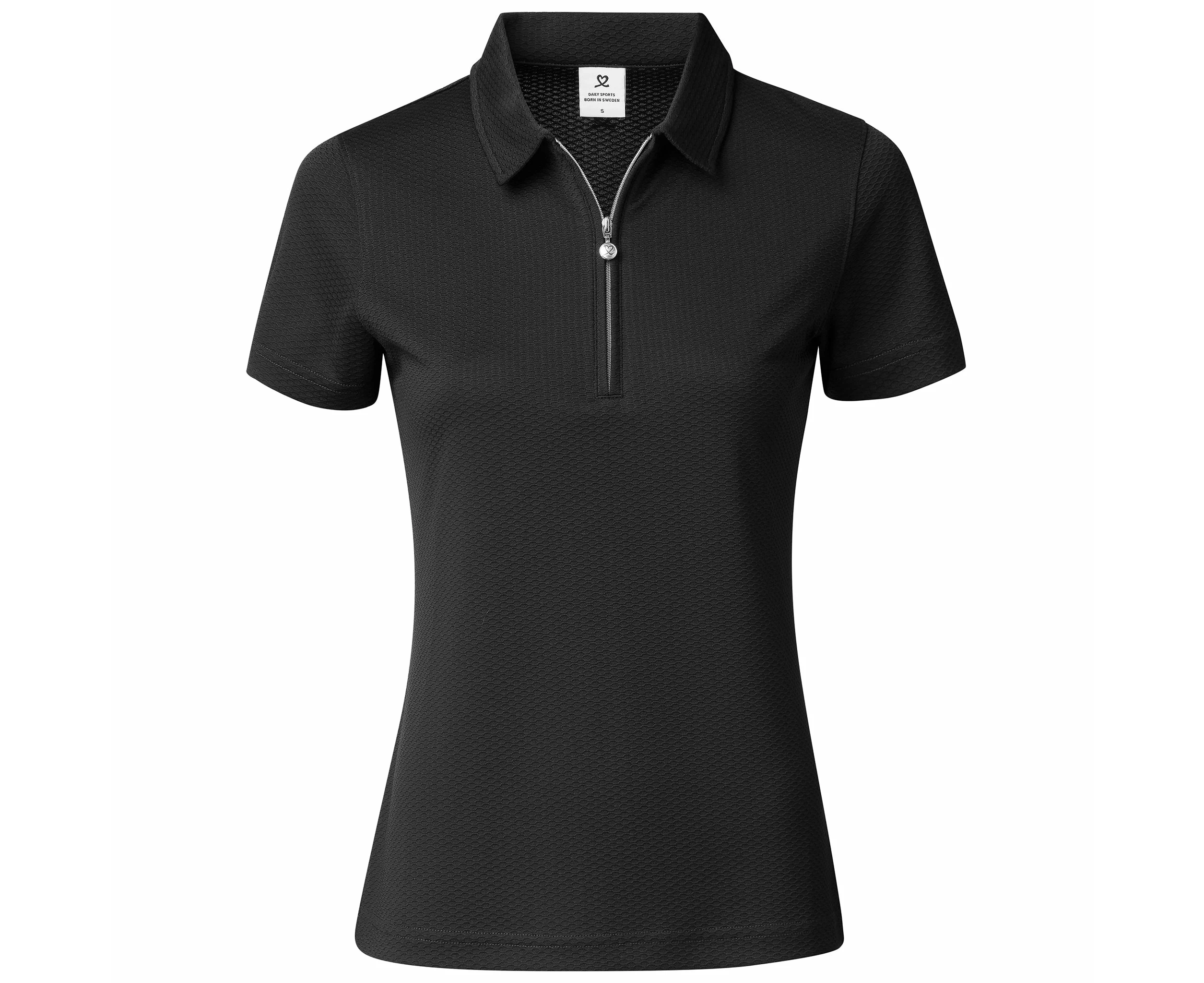 Daily Sports Ladies Peoria Short Sleeve Polo Shirt - Black