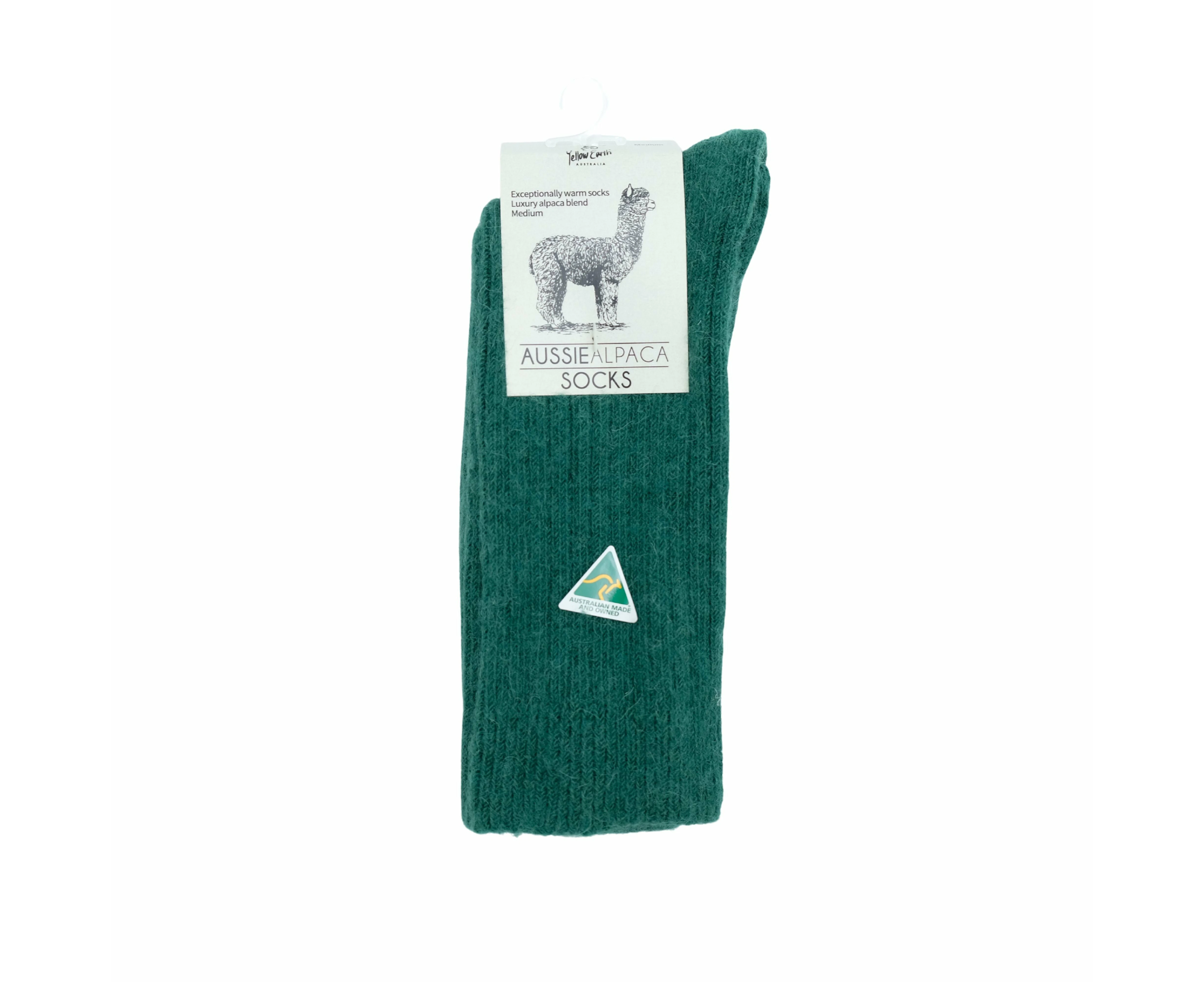 Yellow Earth Australia - Australian Alpaca Wool Men's Socks - HUNTER GREEN