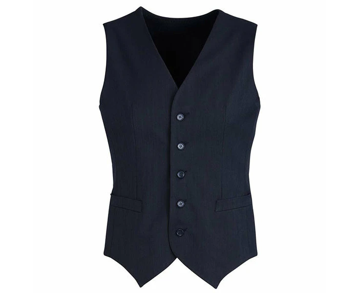 Mens Peaked Vest Waistcoat w/ Knitted Back Suit Formal Wedding Dress Up - Navy - 127