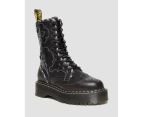 Dr. Martens Jadon Hi 10 Eye Boots Shoes Gothic Americana - Black Wanama