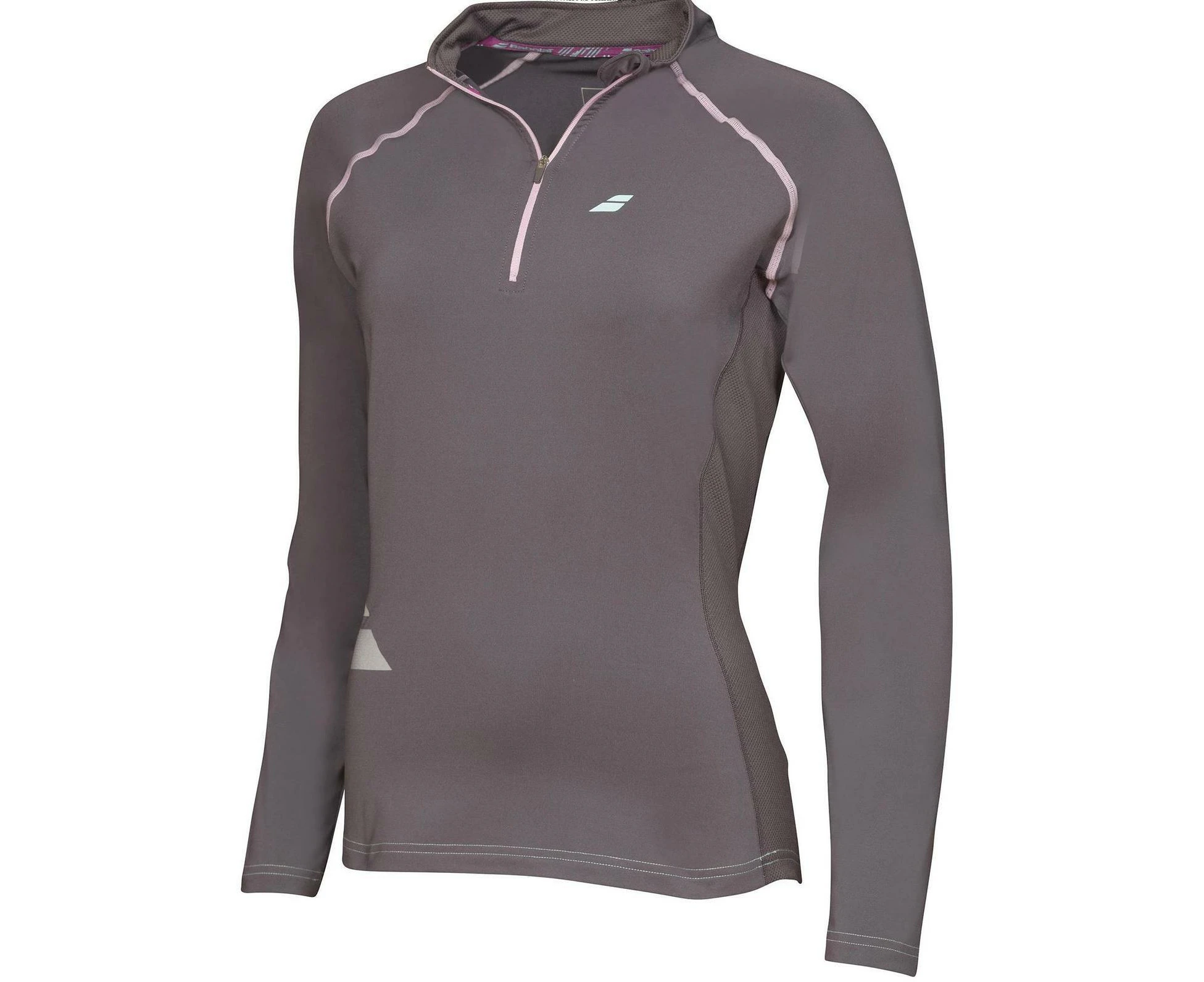 BABOLAT Womens 1/2 Zip Core Long Sleeve Top Tennis Sports Gym Training - Castlerock