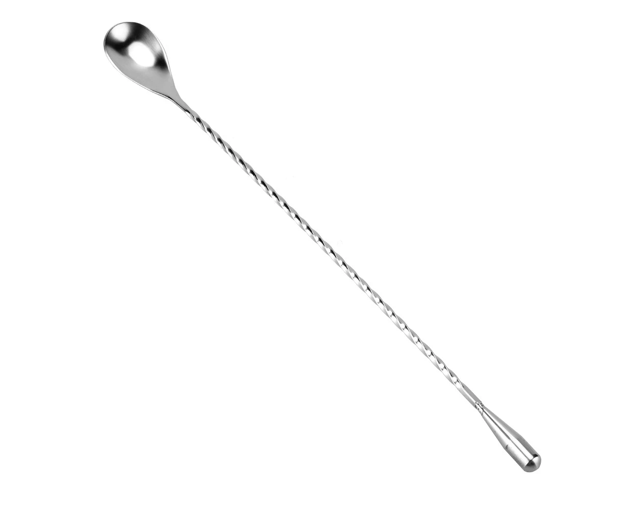 Stainless Steel Bar Wine Cocktail Mixing Twist Spoon Long Handle Drink Stirring Tool