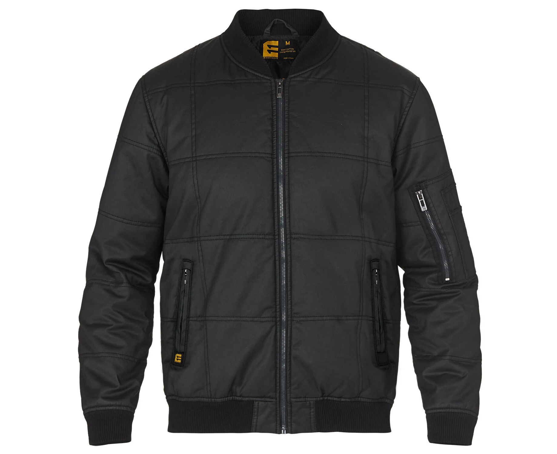 ELEVEN Workwear Stormbreaker Bomber Jacket Cotton Canvas - Black/Charcoal