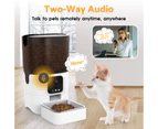 Automatic Cat Feeder Camera 6L Timed Pet Feeder Dry Food Dispenser for Cats & Dogs, 5G WiFi APP, Night Vision, 10s Meal Call, Dual Power Supply