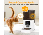 Automatic Cat Feeder Camera 6L Timed Pet Feeder Dry Food Dispenser for Cats & Dogs, 5G WiFi APP, Night Vision, 10s Meal Call, Dual Power Supply