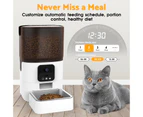 Automatic Cat Feeder Camera 6L Timed Pet Feeder Dry Food Dispenser for Cats & Dogs, 5G WiFi APP, Night Vision, 10s Meal Call, Dual Power Supply