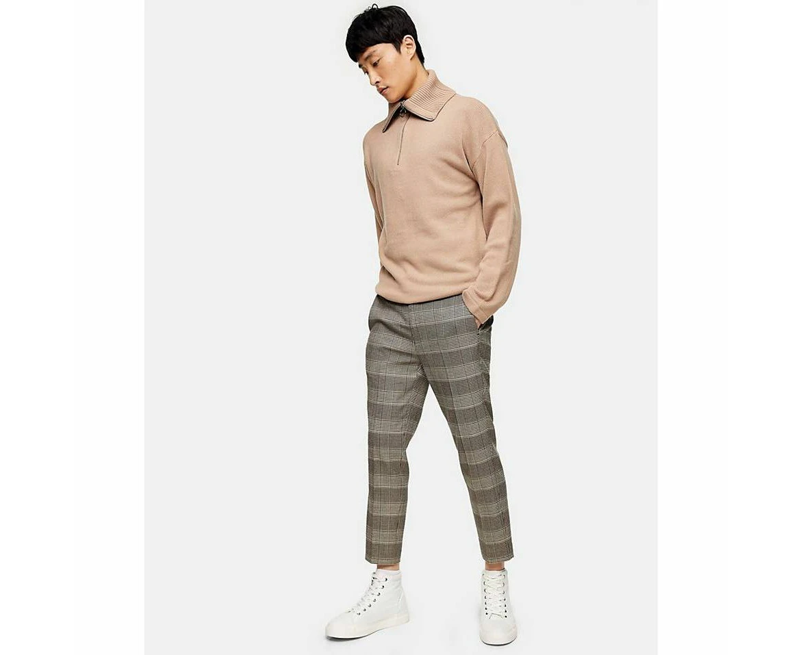 Topman Men's Stretch Skinny Check Pant