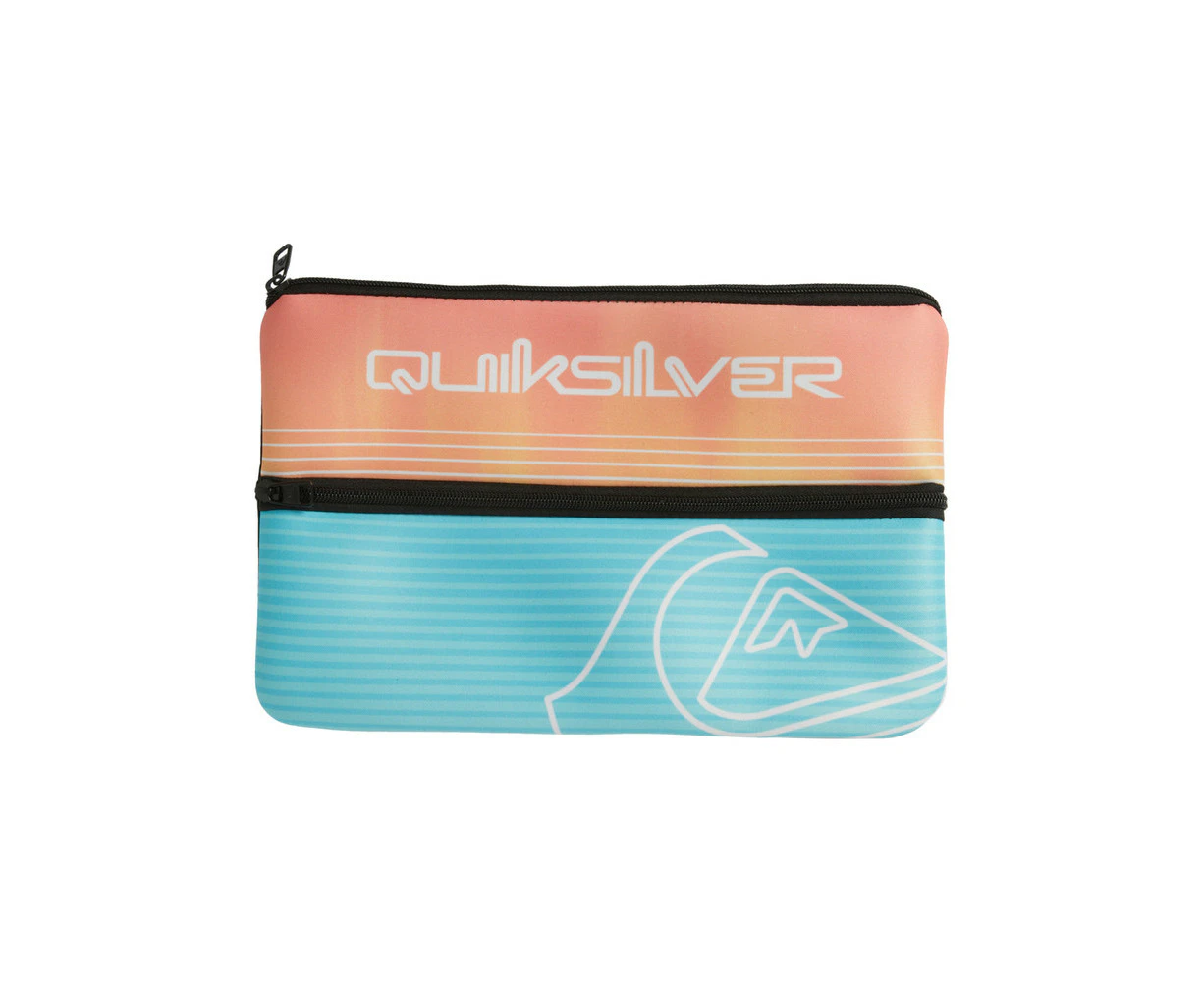 Quiksilver Blocked Jumbo Pencil Case in Tarmac