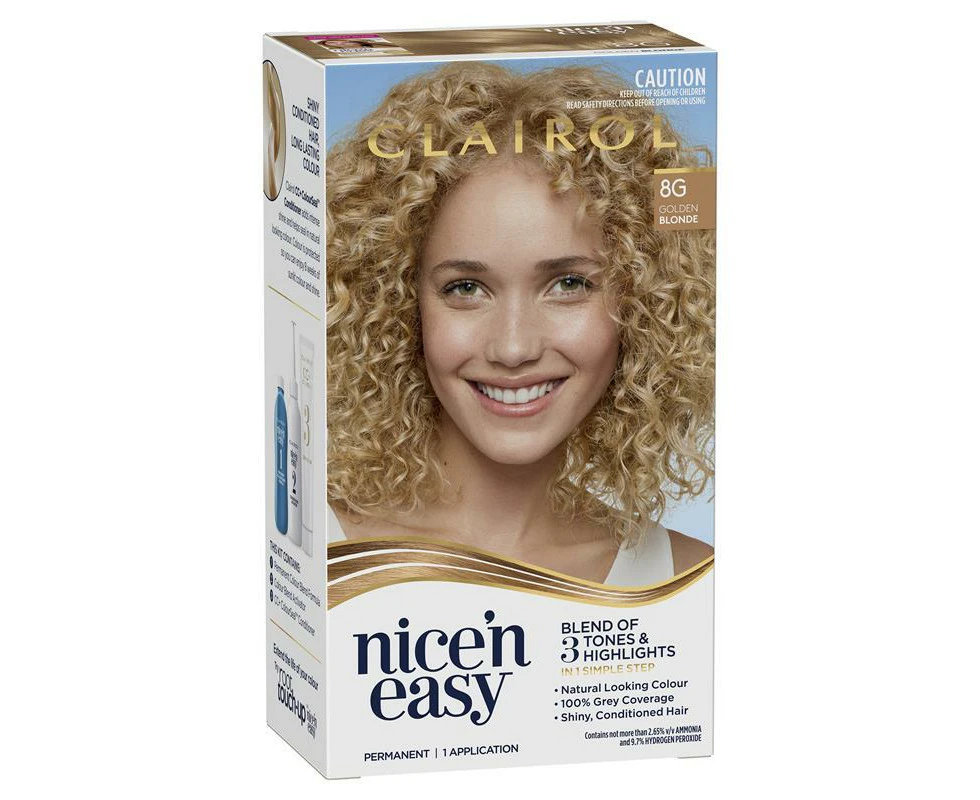 Clairol Nice & Easy 8G Natural Golden Blonde Hair Colour