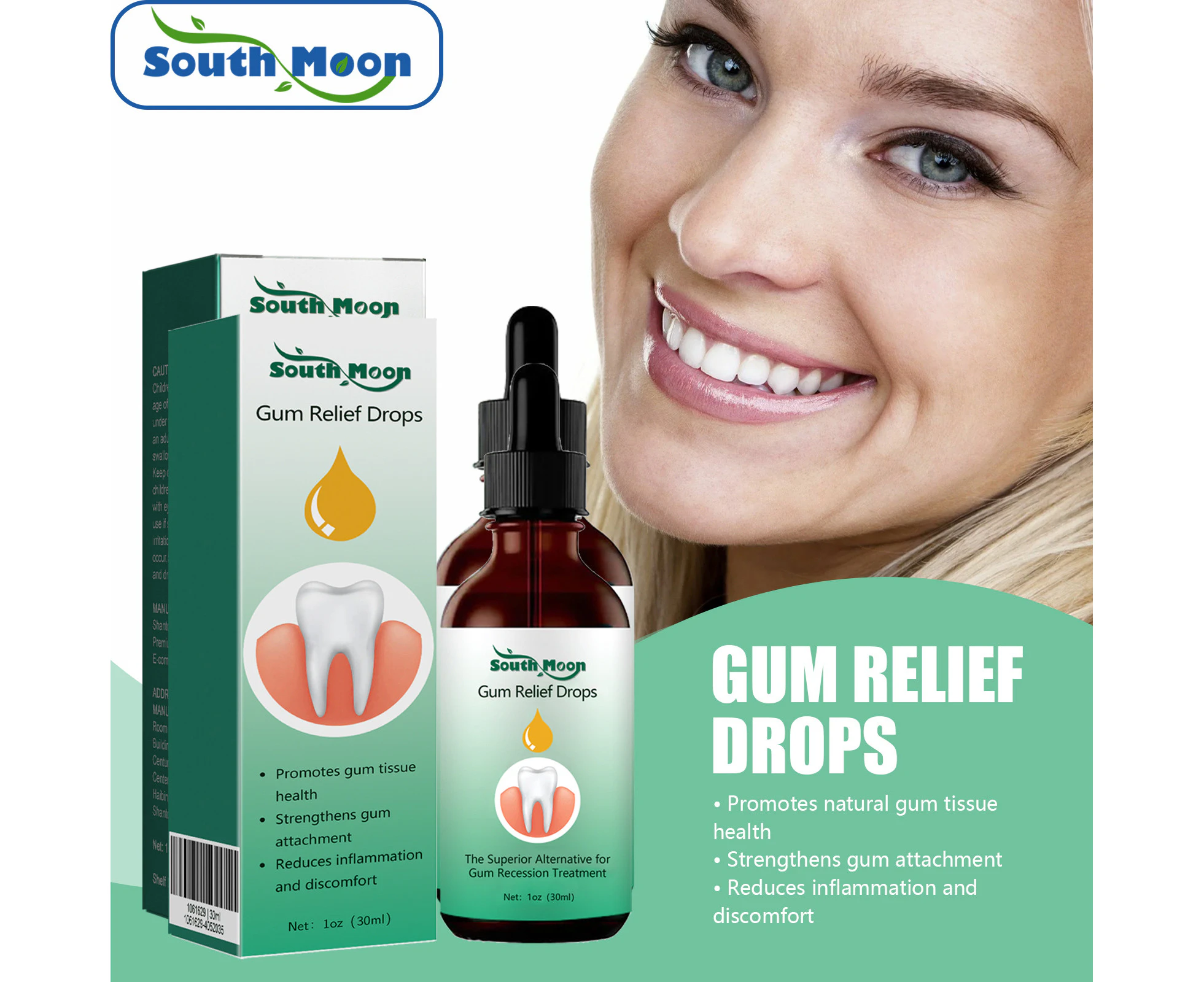 Gum Regrowth Drops,Gum Repair For Receding Gums,Gum Relief Drops,Receding Gum Treatment,Gum Therapy Gum Gel Pain Relief,Bleeding Gums Treatment