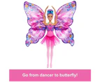 Barbie Dance and Flutter Doll with 2-in-1 Transformation from Dancer to Butterfly