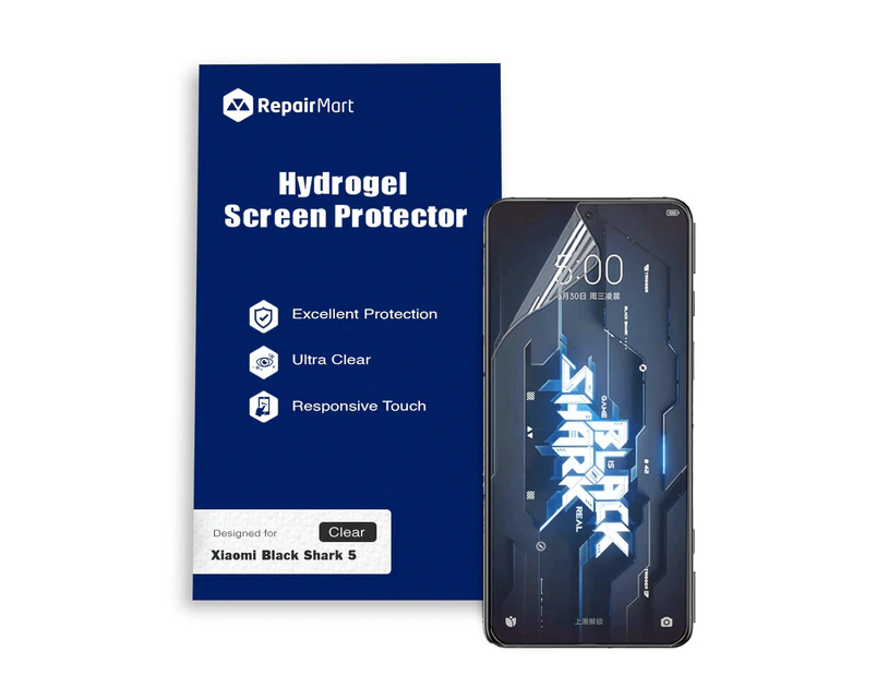 Xiaomi Black Shark 5 Compatible Premium Hydrogel Screen Protector With Full Coverage Ultra HD - Single Pack, High-Grade Korean Membrane