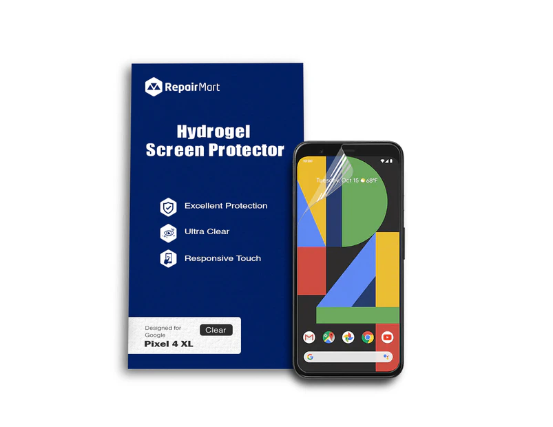 Google Pixel 4 XL Compatible Premium Hydrogel Screen Protector With Full Coverage Ultra HD - Double Pack, High-Grade Korean Hydrogel Membrane