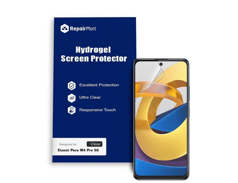 Xiaomi Poco M4 Pro 5G Compatible Premium Hydrogel Screen Protector With Full Coverage Ultra HD - Single Pack, Basic Chinese Membrane