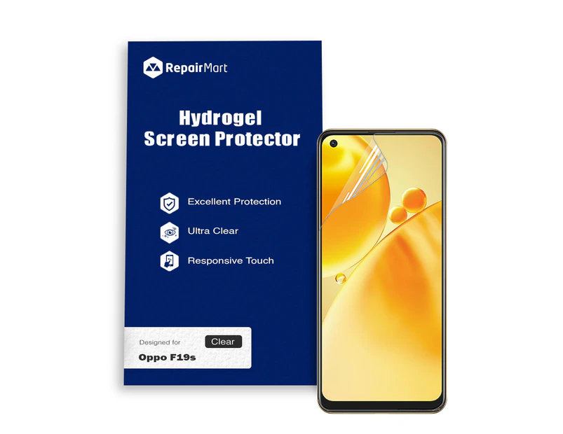 Oppo F19s Compatible Premium Hydrogel Screen Protector With Full Coverage Ultra HD - Double Pack, High-Grade Korean Membrane