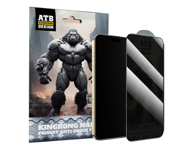 2 PCS ATB King Kong Series Flexible Ceramic Nano Glass Film 2.5d 30 degree Anti-Spy Privacy Screen Protector for iPhone 15 Plus