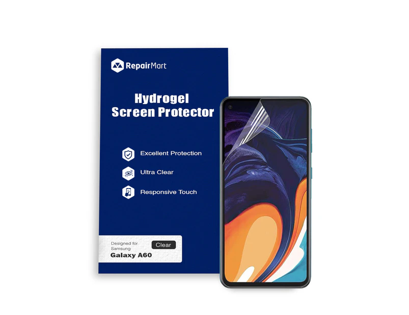 Samsung Galaxy A60 Compatible Premium Hydrogel Screen Protector With Full Coverage Ultra HD - Double Pack, High-Grade Korean Membrane