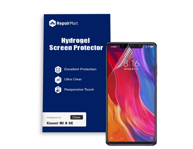 Xiaomi Mi 8 SE Compatible Premium Hydrogel Screen Protector With Full Coverage Ultra HD - Single Pack, Basic Chinese Hydrogel Membrane