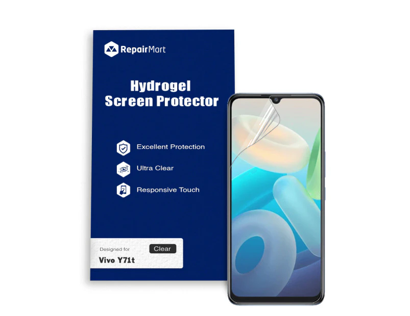 Vivo Y71t Compatible Premium Hydrogel Screen Protector With Full Coverage Ultra HD - Double Pack, Basic Chinese Hydrogel Membrane