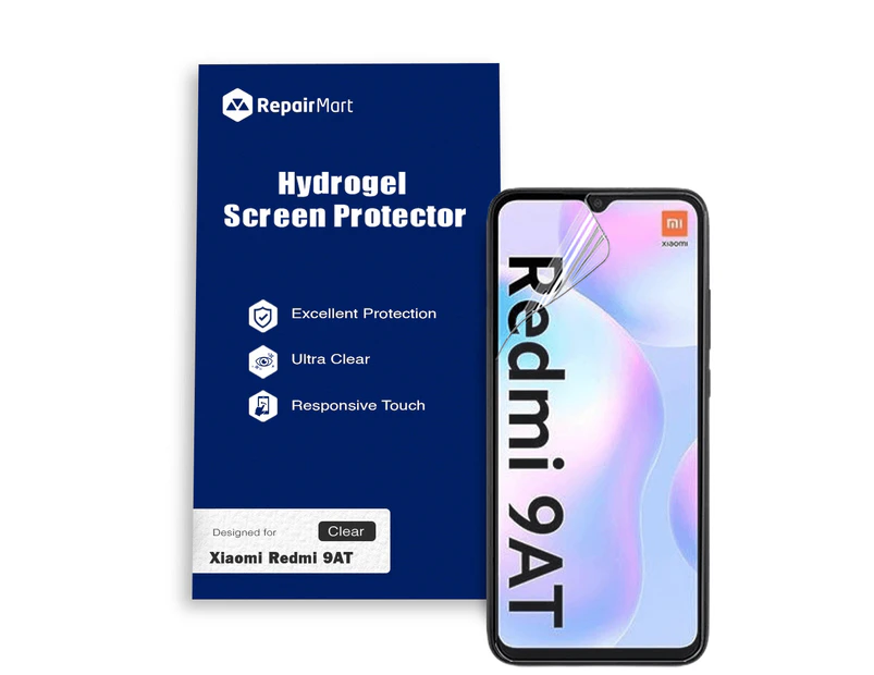 Xiaomi Redmi 9AT Compatible Premium Hydrogel Screen Protector With Full Coverage Ultra HD - Single Pack, High-Grade Korean Hydrogel Membrane