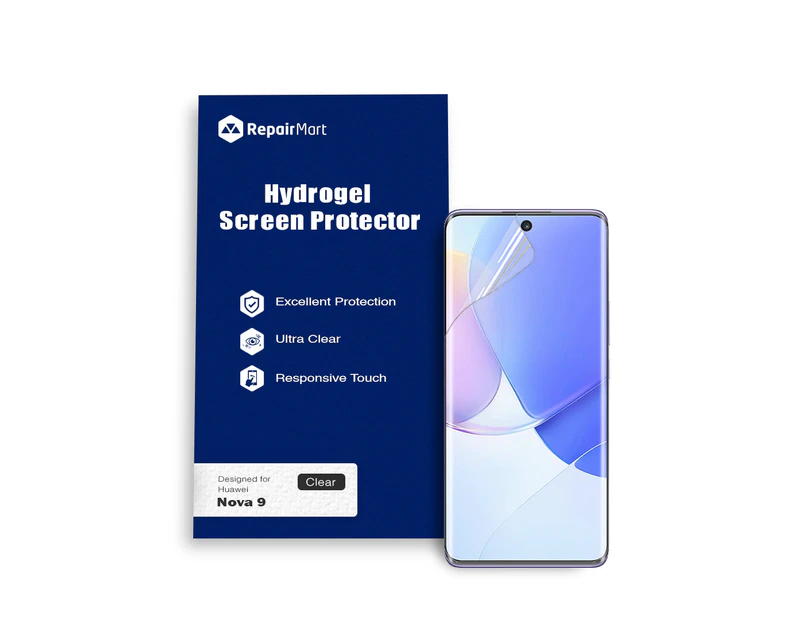 Huawei Nova 9 Compatible Premium Hydrogel Screen Protector With Full Coverage Ultra HD - Double Pack, High-Grade Korean Hydrogel Membrane