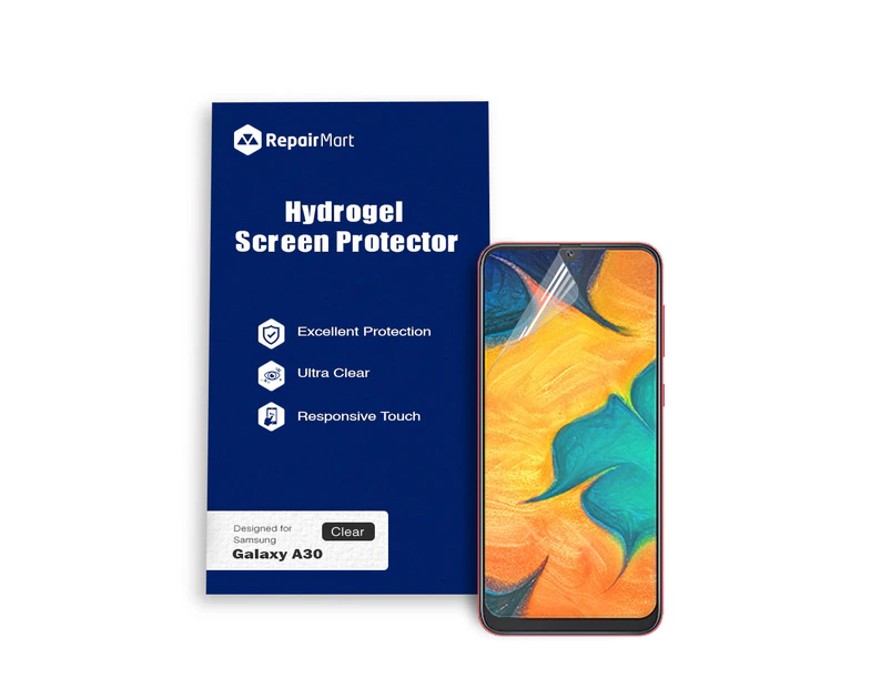 Samsung Galaxy A30 Compatible Premium Hydrogel Screen Protector With Full Coverage Ultra HD - Single Pack, Basic Chinese Membrane