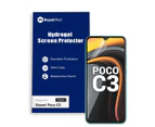 Xiaomi Poco C3 Compatible Premium Hydrogel Screen Protector With Full Coverage Ultra HD - Single Pack, Basic Chinese Hydrogel Membrane