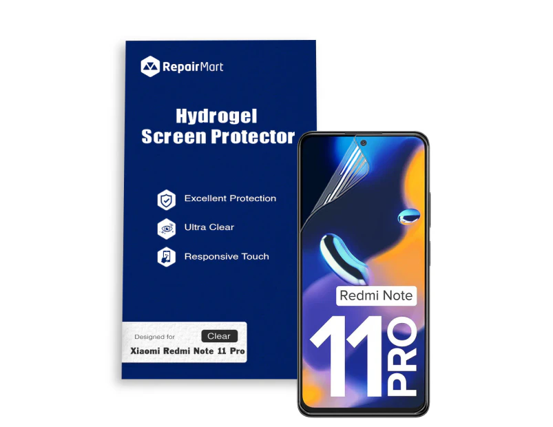 Xiaomi Redmi Note 11 Pro Compatible Premium Hydrogel Screen Protector With Full Coverage Ultra HD - Single Pack, High-Grade Korean Hydrogel Membrane