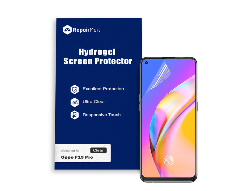 Oppo F19 Pro Compatible Premium Hydrogel Screen Protector With Full Coverage Ultra HD - Double Pack, High-Grade Korean Membrane