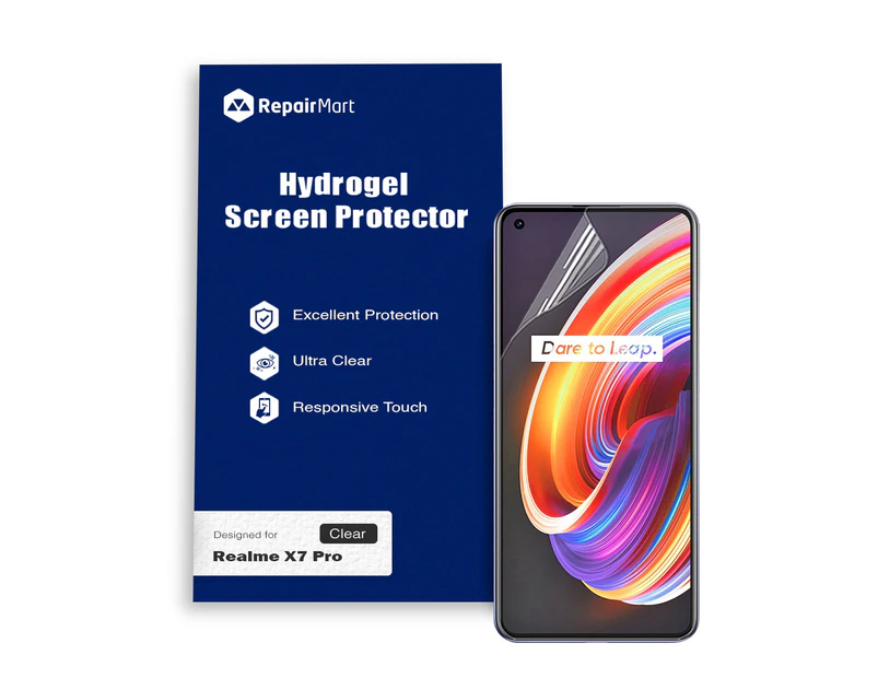 Realme X7 Pro Compatible Premium Hydrogel Screen Protector With Full Coverage Ultra HD - Double Pack, Basic Chinese Hydrogel Membrane