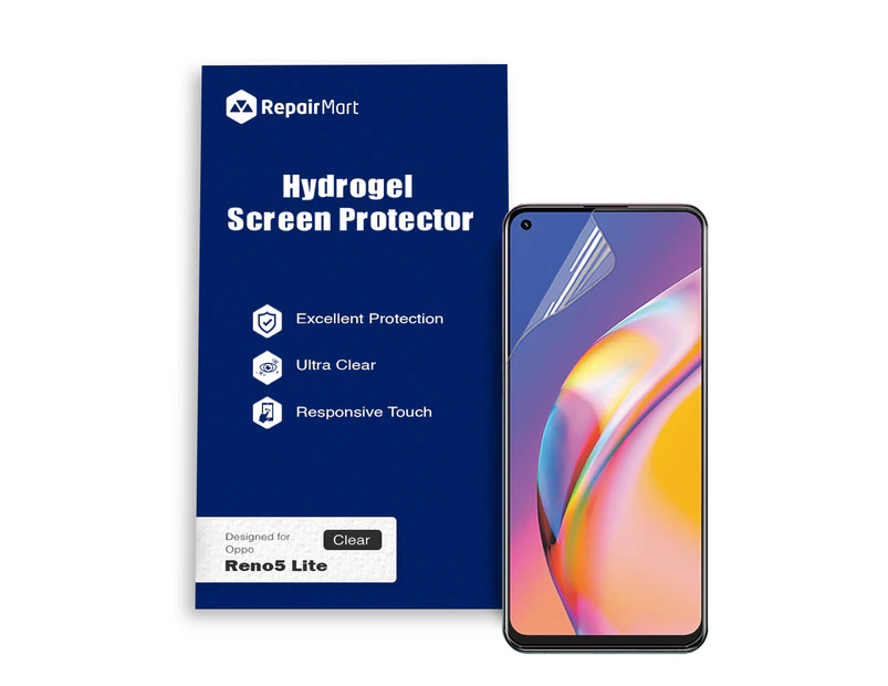 Oppo Reno5 Lite Compatible Premium Hydrogel Screen Protector With Full Coverage Ultra H - Single Pack, High-Grade Korean Membrane