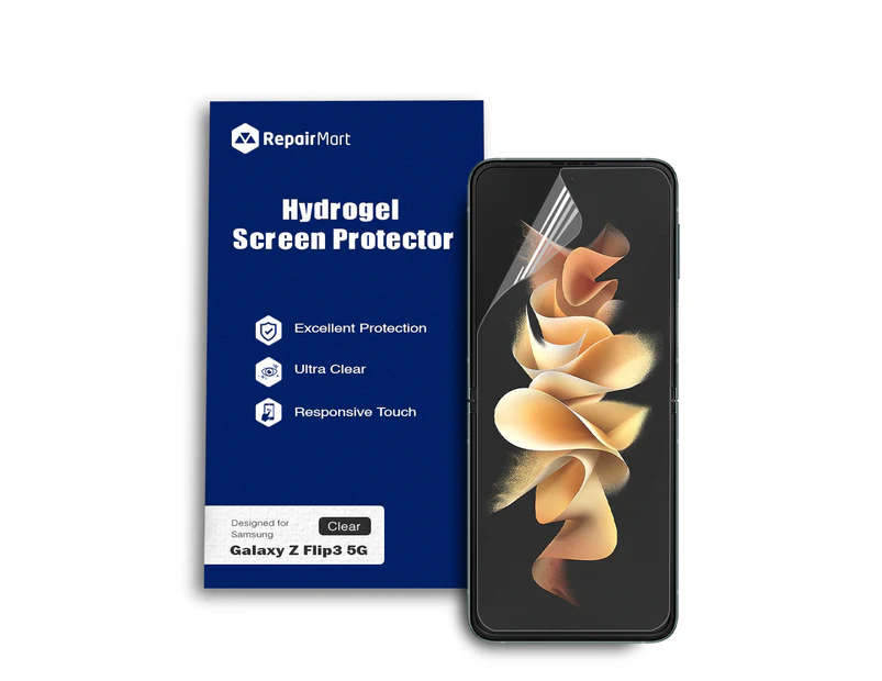 Samsung Galaxy Z Flip3 5G Compatible Premium Hydrogel Screen Protector With Full Coverage Ultra HD - Double Pack, High-Grade Korean Membrane