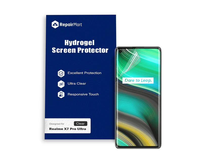 Realme X7 Pro Ultra Compatible Premium Hydrogel Screen Protector With Full Coverage Ultra HD - Double Pack, Basic Chinese Hydrogel Membrane