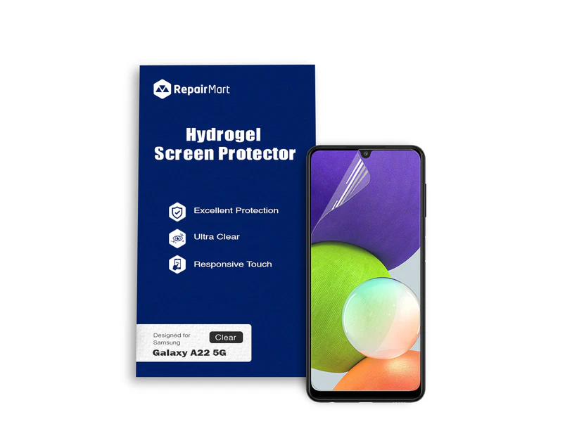 Samsung Galaxy A22 5G Compatible Premium Hydrogel Screen Protector With Full Coverage Ultra HD - Single Pack, Basic Chinese Membrane