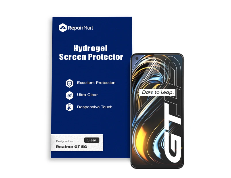 Realme GT 5G Compatible Premium Hydrogel Screen Protector With Full Coverage Ultra HD - Double Pack, Basic Chinese Hydrogel Membrane