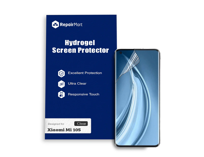 Xiaomi Mi 10S Compatible Premium Hydrogel Screen Protector With Full Coverage Ultra HD - Double Pack, High-Grade Korean Hydrogel Membrane