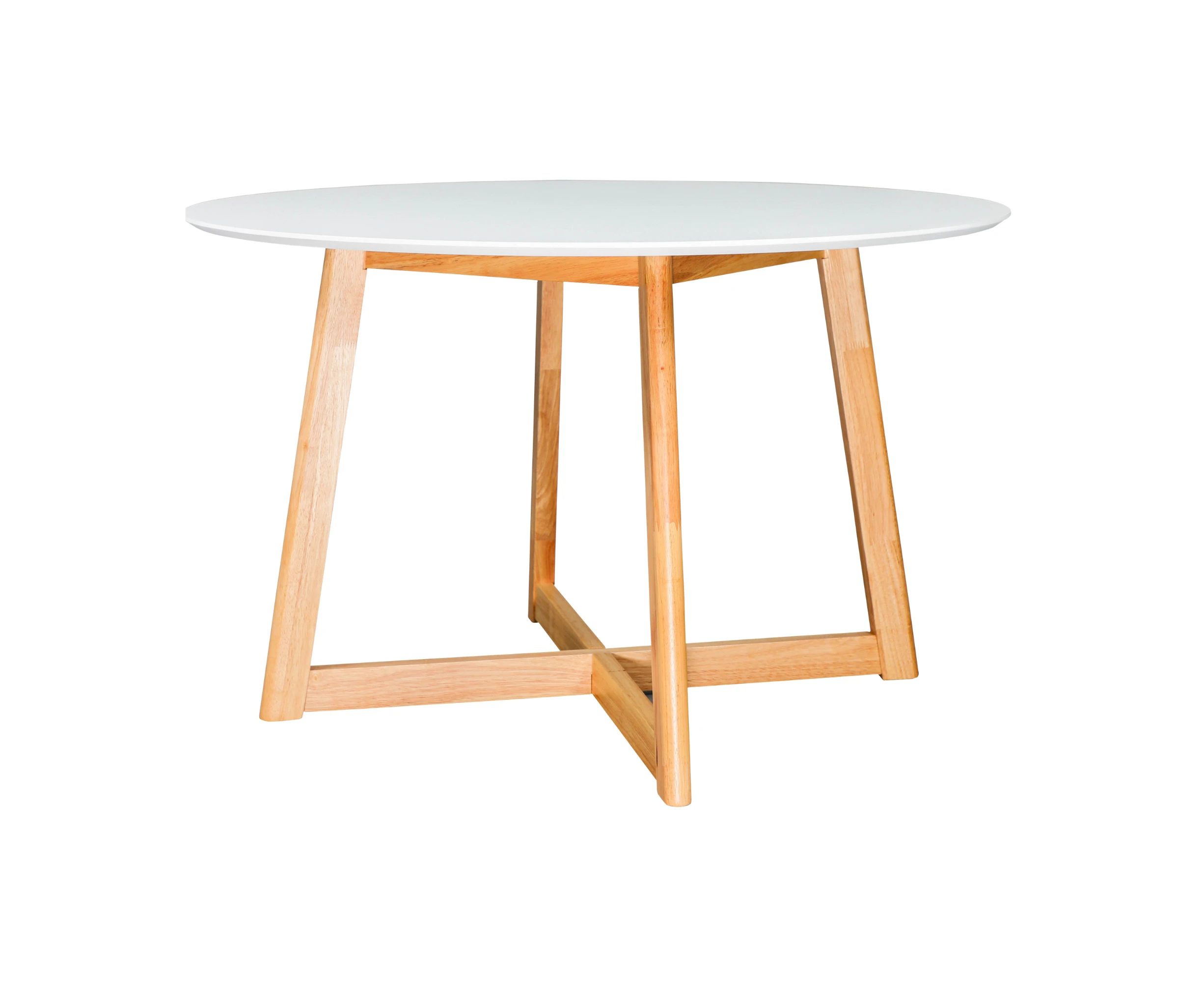 Oliver 120cm 4 Seater Round Dining Table - White