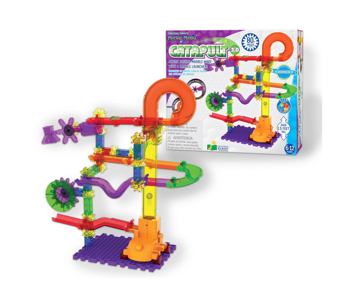 80+ pcs Learning Journey Techno Gears Marble Mania Catapult 3.0 Toy 6-12y