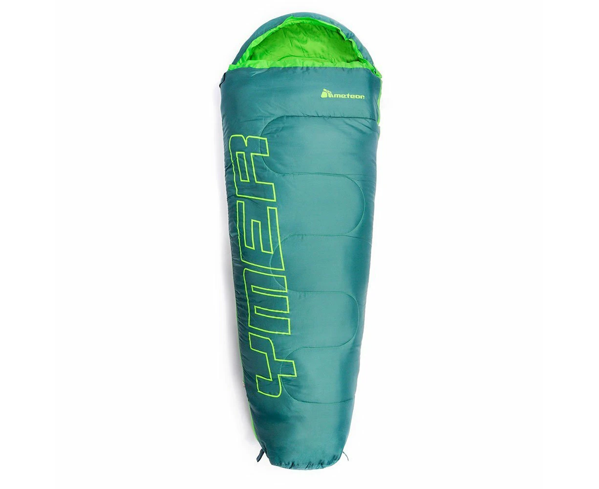 METEOR 150 x 60 cm Kids Sleeping Bag,Children Sleeping Bag,Junior Sleeping Bag - Lightweight Waterproof Thermal Comfort - Green Lime